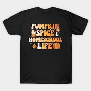 Pumpkin Spice and Homeschool Life autumn Back to Homeschool T-Shirt